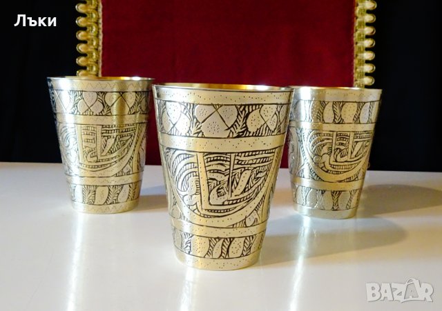 Персийска бронзова чаша 8 см. , снимка 5 - Антикварни и старинни предмети - 30408104