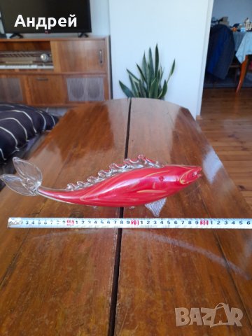 Стъклена фигура,фигурка,риба #2, снимка 3 - Други ценни предмети - 42864953