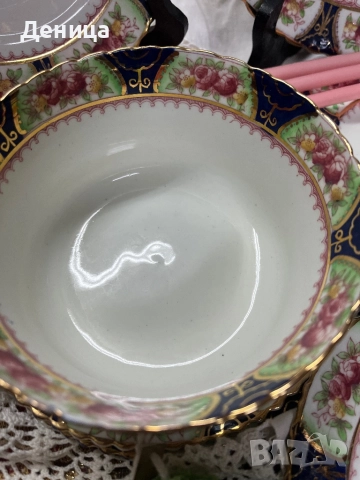 Кобалт, злато, циклама и рози💗 За първи път виждам тази цветова комбинация  , снимка 2 - Чинии - 52832498