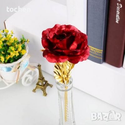 24K Gold Rose Златна роза Луксозен подарък, снимка 7 - Романтични подаръци - 39614083