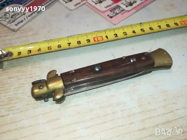 СТАРА НОЖКА С МЕД МЕСИНГОВ ОБКОВ-ВНОС ФРАНЦИЯ 1901251156, снимка 2 - Антикварни и старинни предмети - 48737661