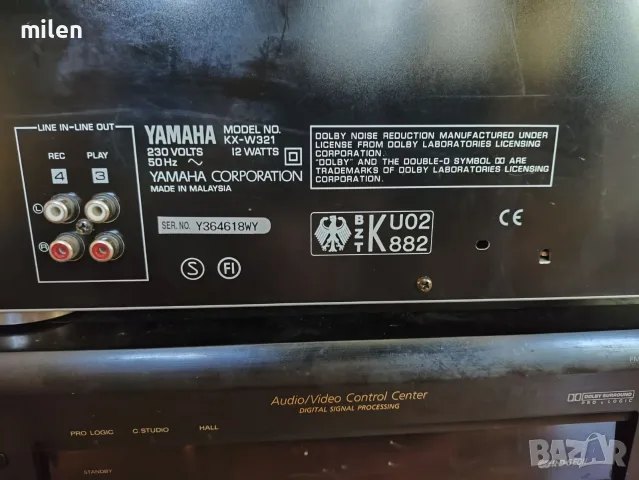 Двукасетен дек Yamaha KX-W321, снимка 4 - Ресийвъри, усилватели, смесителни пултове - 56126064