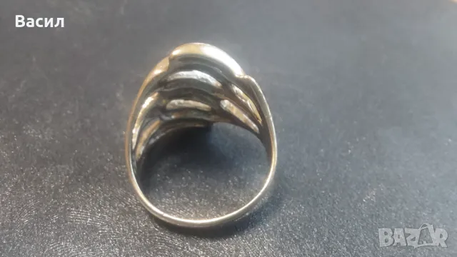 Сребърен дамски пръстен , снимка 2 - Пръстени - 48028126