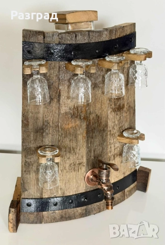 Дървена стойка  -диспенсър за алкохол, снимка 8 - Декорация за дома - 52718802