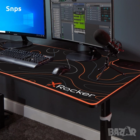 Геймърско бюро с регулируема височина, Геймърска маса X Rocker Cougar, снимка 4 - Бюра - 51736791