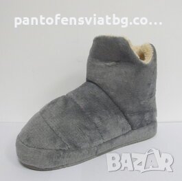 Юношески пантофи тип ботуш сиво, снимка 2 - Пантофи - 42763298