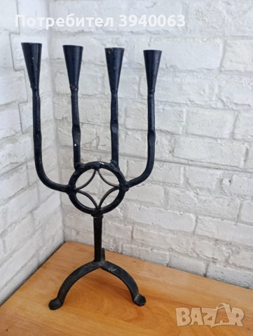 Стар свещник от ковано желязо колекция, снимка 4 - Декорация за дома - 50646667