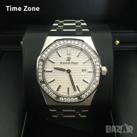Audemars Piguet Royal Oak 33mm Two Tone White Diamond Дамски Различни Цветове, снимка 11 - Дамски - 54047404