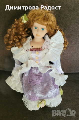 Порцеланова кукла 40см височина! Състояние използвано като ново без забележки! , снимка 4 - Колекции - 44693747
