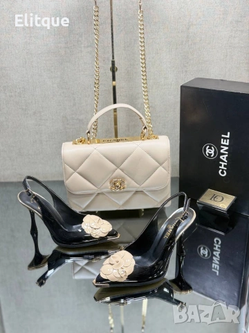 обувки на ток chanel, снимка 4 - Дамски обувки на ток - 53372520