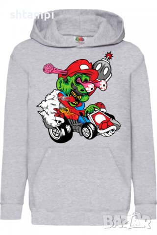 Детски Суитчър/Суитшърт Mario Cart Zombie 3,Super Mario,Игра,Подарък,Изненада,Забавление,Рожден Ден, снимка 2 - Детски анцузи и суичери - 38359432