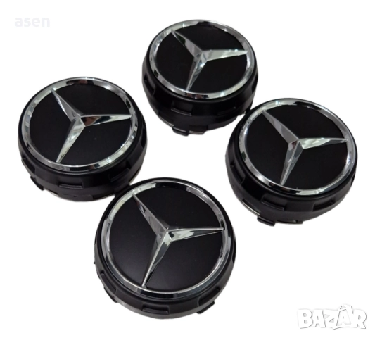 Капачки за джанти Mercedes 75mm, снимка 2 - Аксесоари и консумативи - 51693198