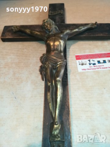 поръчан-тежък масивен кръст-мед/месинг 2301211906, снимка 4 - Колекции - 31530573