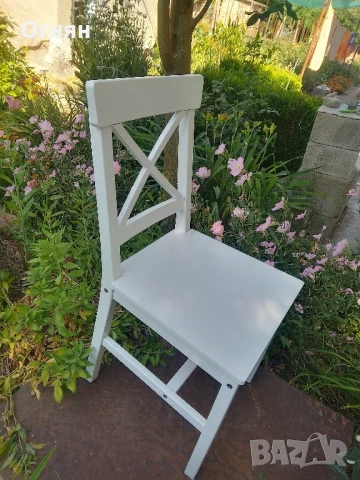 Нови дървени кухненски бели столове последни 2 броя, снимка 4 - Столове - 50765090