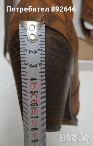 Дамски ботуши естествена кожа цвят камел 38 номер, снимка 12 - Дамски ботуши - 43675482