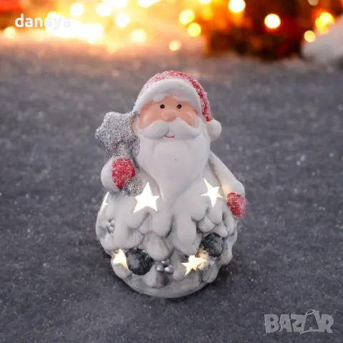 5331 Светеща керамична фигура Снежко с лопатка, 13 см, снимка 2 - Декорация за дома - 47545426