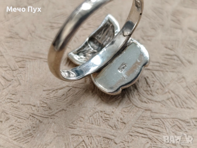Сребърен пръстен (298), снимка 5 - Пръстени - 52581888