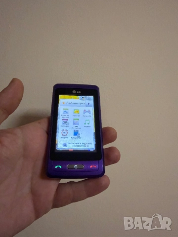 LG lg kp502 Purple Лилав бг меню, снимка 3 - LG - 52541369