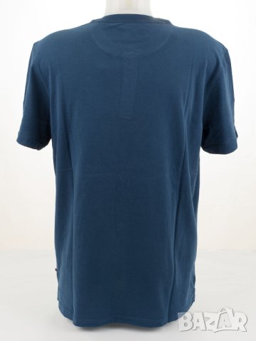 Памучна мъжка блуза с къс ръкав в цвят петрол Tatuum - XL, снимка 2 - Блузи - 42891826