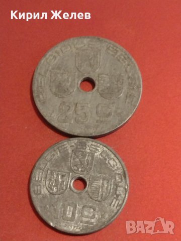 Две монети 10 сантима 1945г. / 25 сантима 1942г. Белгия за КОЛЕКЦИОНЕРИ 34855, снимка 1 - Нумизматика и бонистика - 44323679