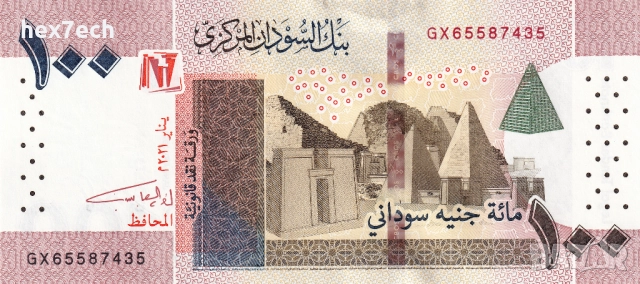 ❤️ ⭐ Судан 2021 100 паунда UNC нова ⭐ ❤️, снимка 2 - Нумизматика и бонистика - 52631605