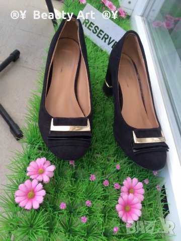 Елегантни велурени обувки - G. FARINI, размер36/37 , снимка 6 - Дамски обувки на ток - 30409065