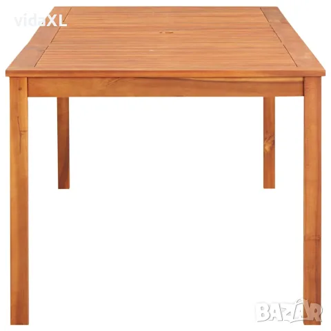 vidaXL Градинска маса, 215x90x74 см, акация масив, снимка 2 - Градински мебели, декорация  - 56147690