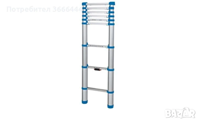 🪜 Телескопична алуминиева стълба под наем – гр. Елена | До 3.8 м
