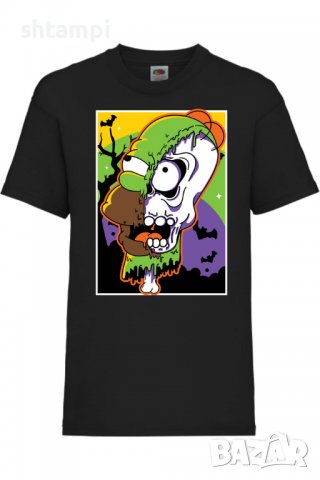Детска тениска The Simpsons Homer Simpson 02,Halloween,Хелоуин,Празник,Забавление,Изненада,Обичаи,