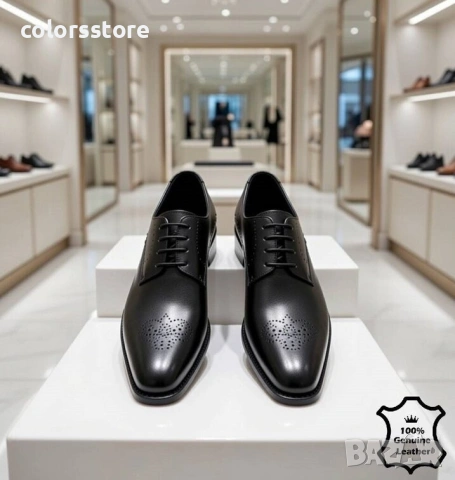 Мъжки обувки - черна ЕСТЕСТВЕНА кожа - 154 , снимка 2 - Официални обувки - 53322192