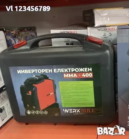 инверторен електрожен 400А WerkBull с дисплей и куфар, снимка 3 - Други инструменти - 50726891