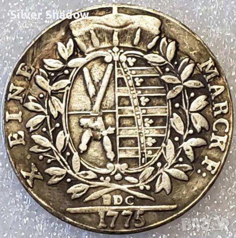 Монета Саксония 1 Талер 1775 г - Реплика, снимка 2 - Нумизматика и бонистика - 38102851