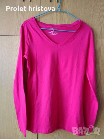 Памучна блуза, дълъг ръкав, снимка 1 - Блузи с дълъг ръкав и пуловери - 39464844
