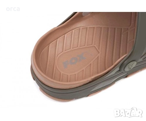 Чехли Fox Khaki Clogs удобни къмпинг обувки за риболов и излет, снимка 5 - Екипировка - 51723557