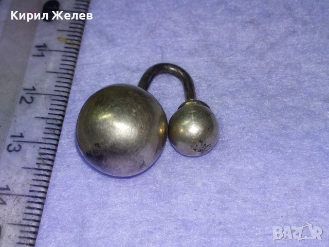 СТАРА СРЕБЪРНА ВИНТИДЖ АРТ ОБЕЦА ПИЪРСИНГ СРЕБРО 925 ПРОБА 38827, снимка 10 - Обеци - 42762977