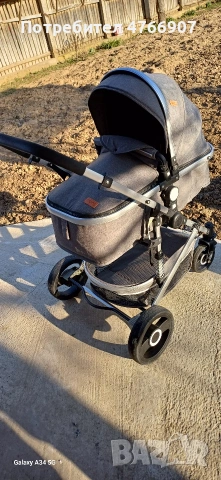 Комбинирана детска количка Moni, Ciara, сив, 0-36 месеца, снимка 14 - Детски колички - 54021904