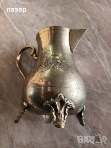 Бронзова каничка 250мл вместимост, снимка 3 - Антикварни и старинни предмети - 52910555