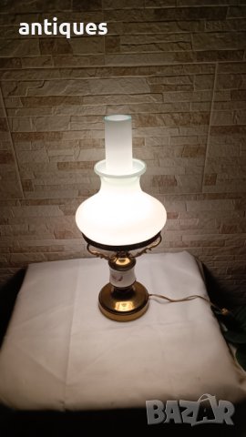 Стара нощна лампа - СССР - месинг и стъкло - №47, снимка 7 - Антикварни и старинни предмети - 44254954