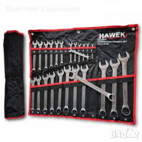 Комплект звездогаечни ключове 6 - 32 мм 25 части Hawek