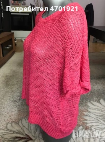 Коралова мрежеста блуза, снимка 4 - Тениски - 53215851