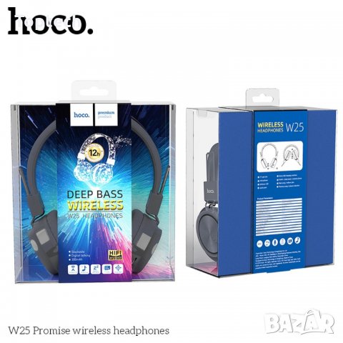 Безжични слушалки Hoco W25 с ANC технология, Тип Over-ear, Сгъваеми, Микрофон, снимка 6 - Безжични слушалки - 30713574