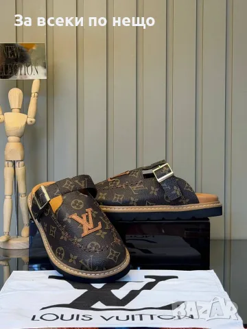 Louis Vuitton Луксозни Чехли Тип Сабо С Каишка И Емблематично Лого - Различни Цветове Код SEM-829, снимка 3 - Чехли - 56131315