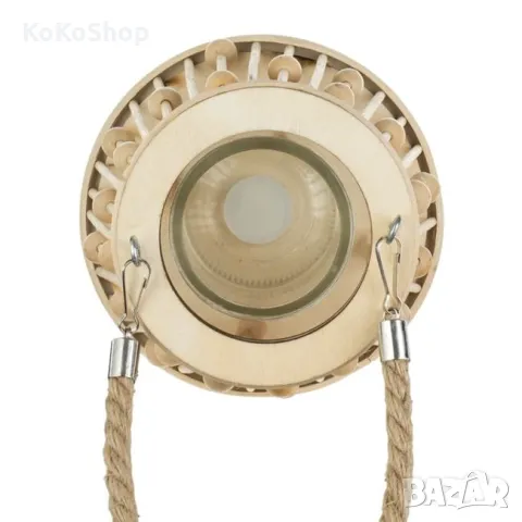 Фенер-Ø16x15 см./дървен декоративен фенер/дървен фенер!, снимка 5 - Декорация за дома - 50144192