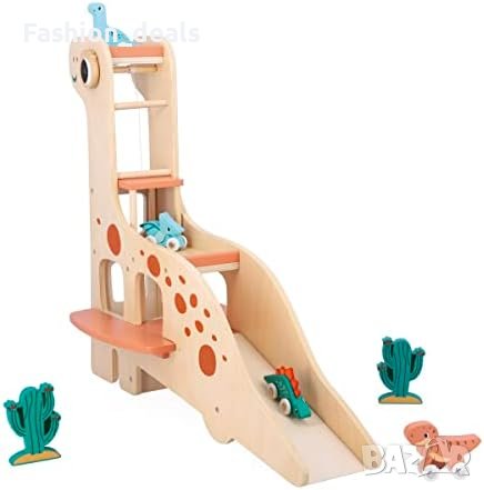 Нова детска дървена играчка Janod J05835 динозавър за бутане Подарък дете Коледa, снимка 7 - Други - 42450999