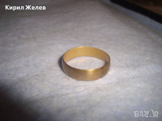 СТАРА БРОНЗОВА ПОЗЛАТЕНА ХАЛКА МАЙСТОРСКА РЪЧНА ИЗРАБОТКА РЕТРО ПРЪСТЕН 27651, снимка 7 - Антикварни и старинни предмети - 37463690