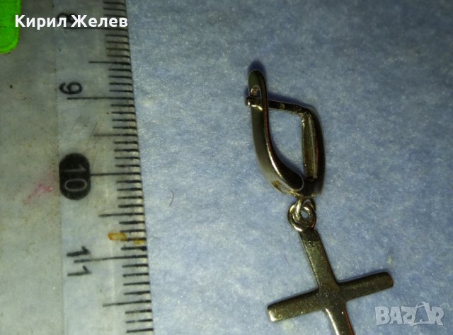 СТИЛНА СРЕБЪРНА АРТ ОБЕЦА СРЕБРО 925 със СРЕБЪРНО КРЪСТЧЕ 39970, снимка 11 - Обеци - 42426456