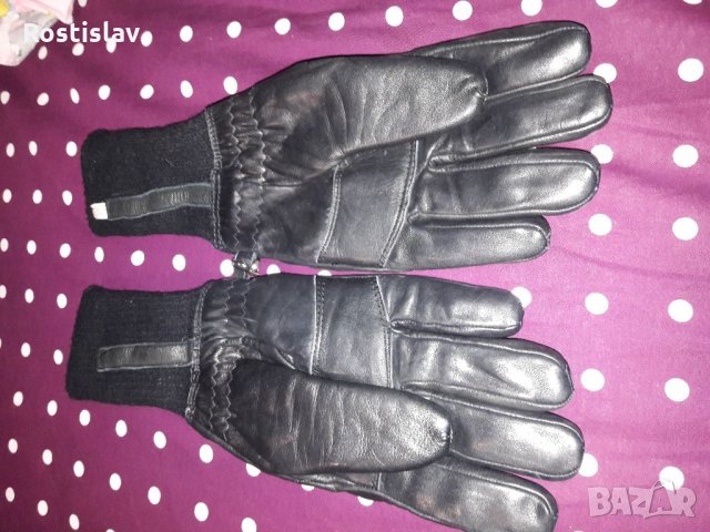 мъжки кожени ръкавици от естествена кожа размер л, снимка 2 - Ръкавици - 35212320