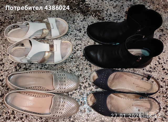 4 ЧИФТА ОТЛИЧНИ ДАМСКИ ОБУВКИ Н.40, снимка 4 - Дамски обувки на ток - 53250478