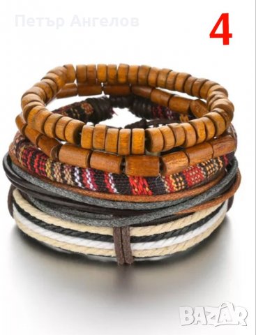 Сет кожени мъжки гривни, снимка 4 - Други - 38417913