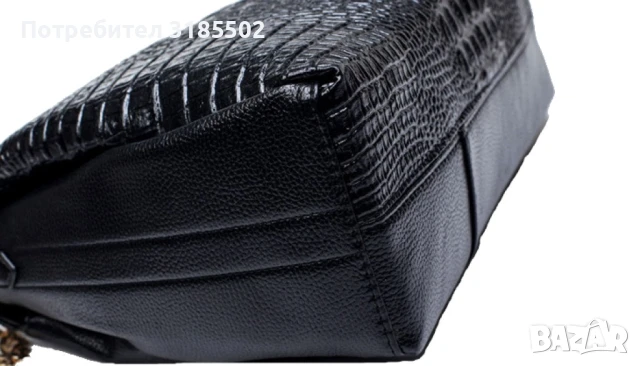Елегантна чанта в черен цвят, снимка 3 - Чанти - 51206842